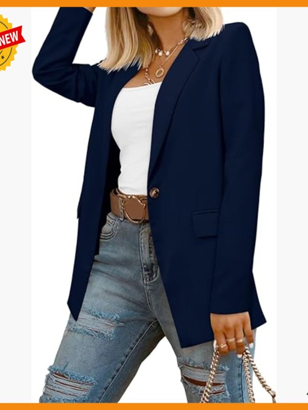 Professional Lined Blazer with Pockets for Business Casual Wear